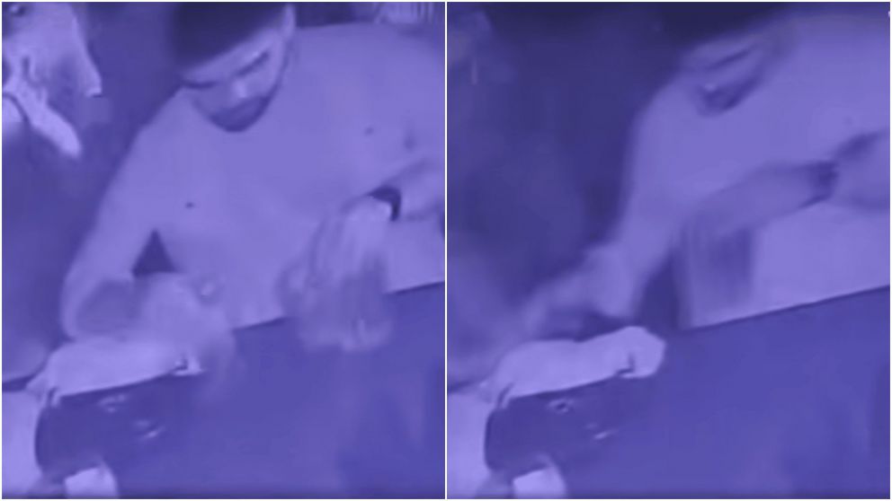 El ladrón quedó filmado por las cámaras de seguridad del local.