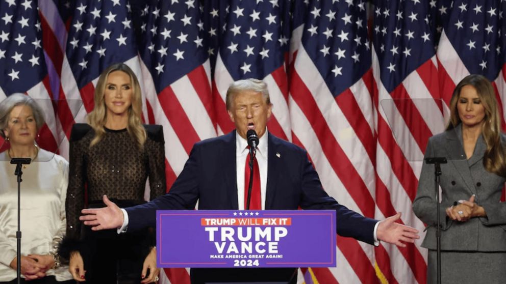 El candidato republicano se atribuyó una victoria frente a su rival Kamala Harris luego de obtener buenos resultados parciales (Imagen REUTERS).