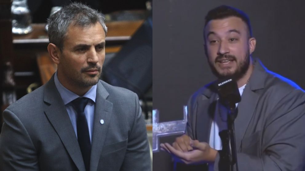 Mart�n Menem cruz� al streamer Tom�s Rebord.