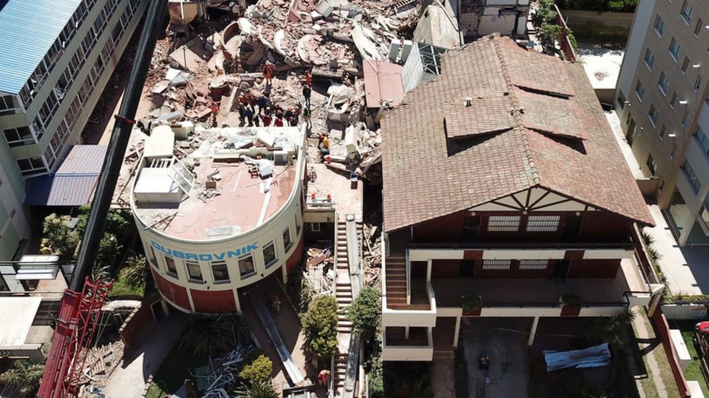 Así quedó el el edificio tras el derrumbe del 30 de octubre.