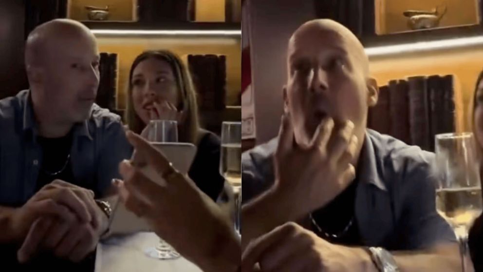El insólito error que cometió un hombre al pedir un champagne en un restaurante (Imagen captura vídeo).