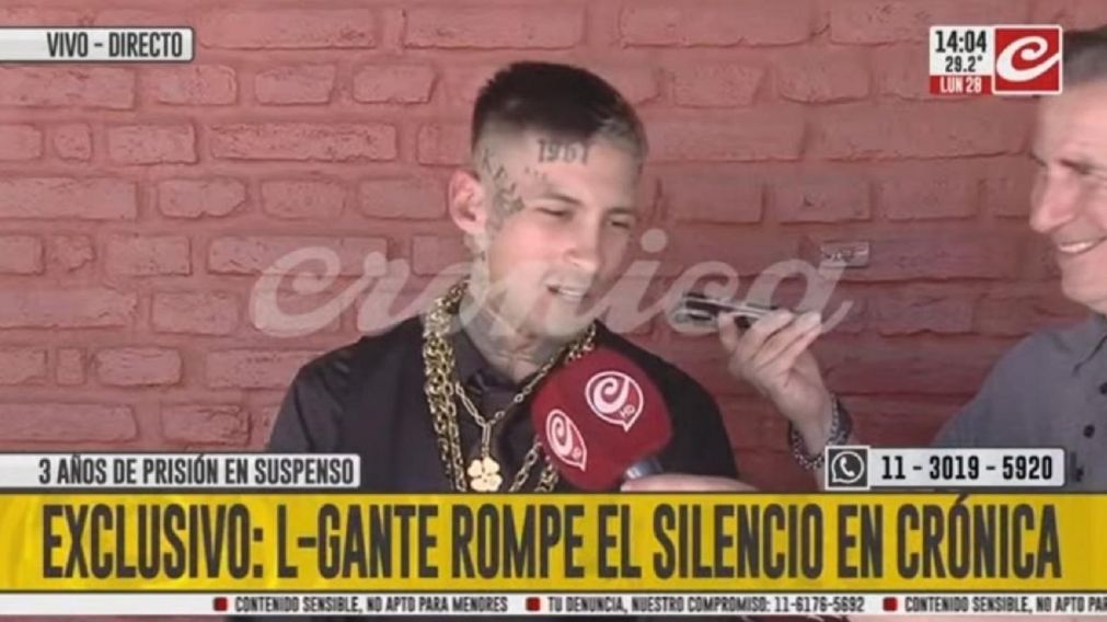 L-Gante, mano a mano con Cr�nica.