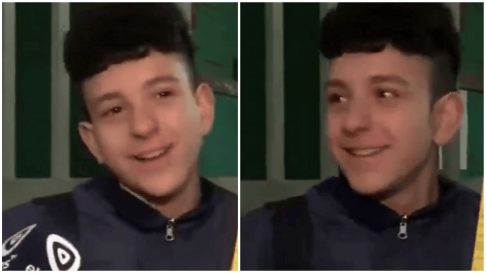 El chico respondió sin vueltas a las preguntas del periodista sobre la maqueta y provocó una lluvia de reacciones (Captura video).