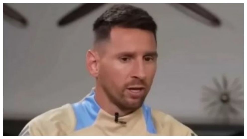 Captura del video de Lionel Messi manipulado con Inteligencia Artificial.