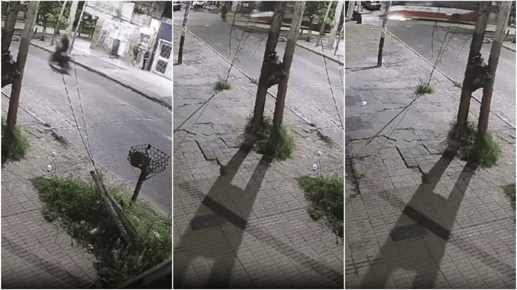 El siniestro quedó filmado por una cámara de seguridad.