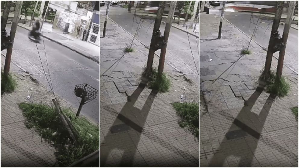 El siniestro quedó filmado por una cámara de seguridad.