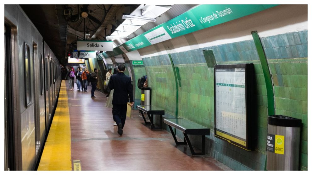 Cerr� por reformas la estaci�n de subte Scalabrini Ortiz de la l�nea D (Gentileza de SBASE).