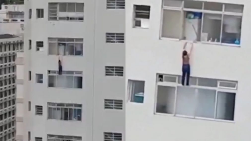 El momento que vivió una mujer al borde del precipicio.