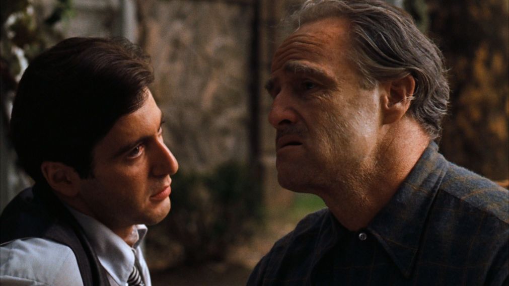 Al Pacino y Marlon Brando trabajaron juntos en "El Padrino" (Archivo).