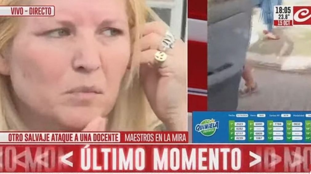 Silvia, la maestra que fue brutalmente golpeada, habló con Crónica.