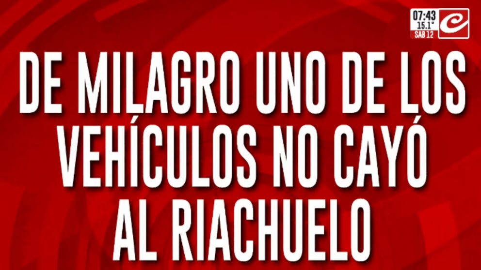 Tremendo accidente a orillas del Riachuelo: no hubo víctimas de milagro