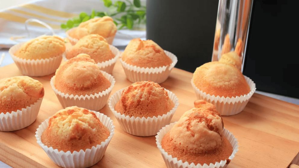 Las magdalenas pueden realizarse en freidora de aire.