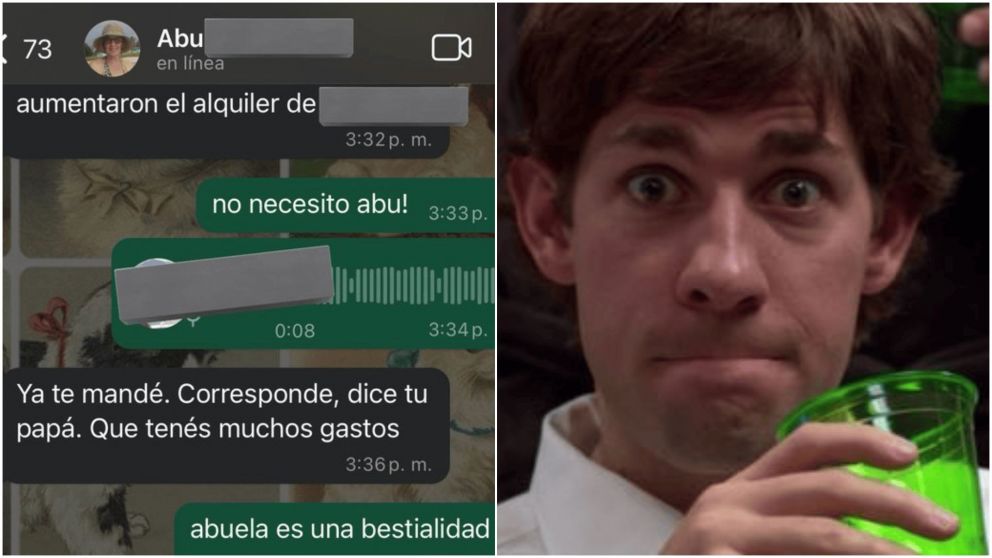 Su abuela le transfiri� plata para el alquiler, ella no quiso aceptar y recibi� una desopilante respuesta.