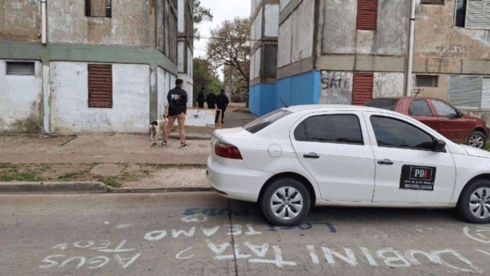 Ocurrió en los monoblocks del barrio Granaderos a Caballos, Casilda. (Foto: PDI)
