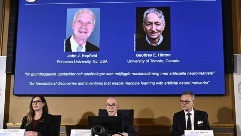 Un estadounidense y un inglés se quedaron con el Premio nobel de Física 2024 (X).