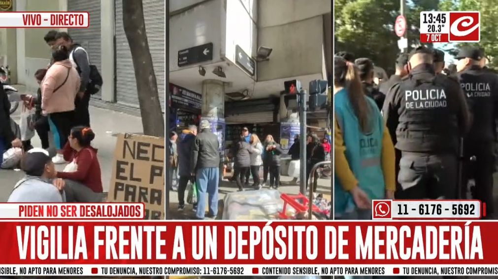 Manteros piden no ser desalojados y crece la tensión en Once.