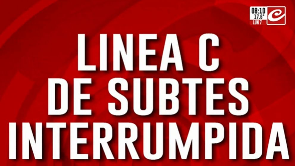 Empleados del subte interrumpen la línea C por protesta gremial