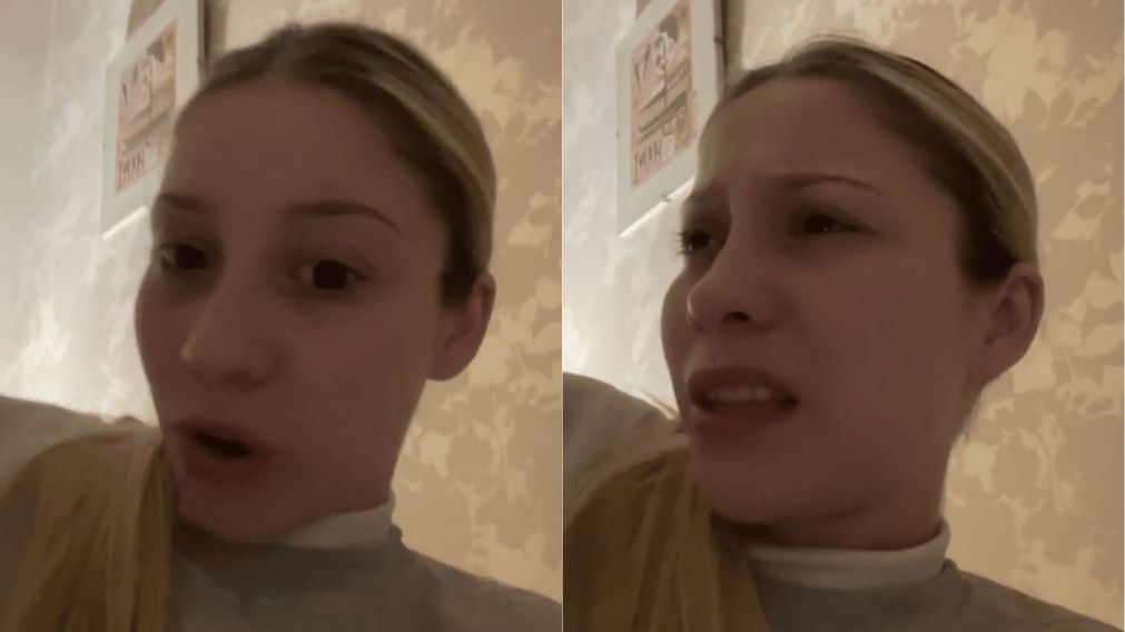 Tras arrancar a trabajar, la joven se dio cuenta de todo lo que le prometieron era una farsa y expresó su bronca (Captura TikTok).