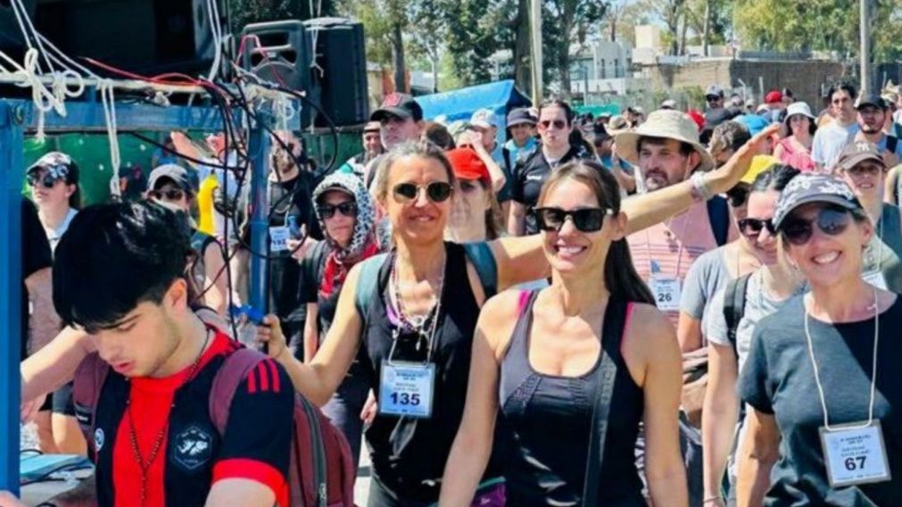 Pampita presente en la peregrinación de Luján.
