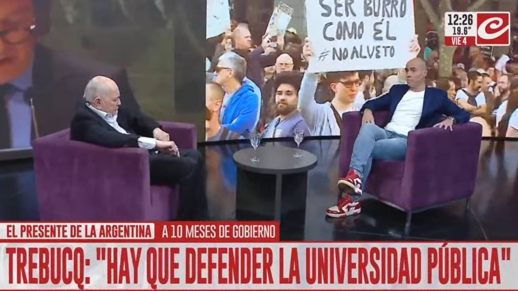 Esteban Trebucq visitó el estudio de Crónica HD y dialogó con Chiche Gelblung.