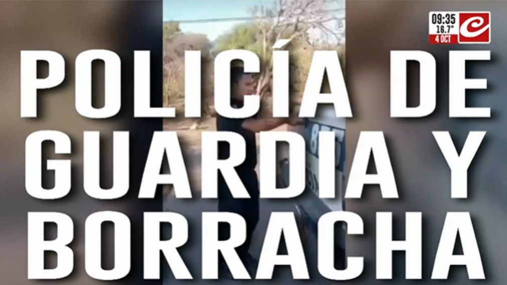 Tremendo video: policía fue filmada borracha mientras cumplía con una guardia