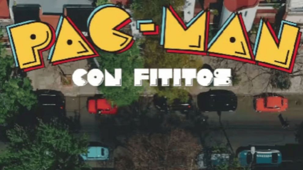 Así recreó al Pac-Man en plena ciudad: seis Fititos y un drone como protagonistas