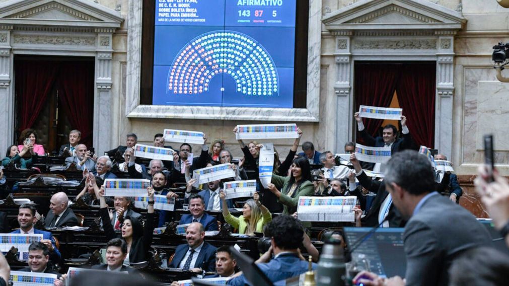 El Gobierno celebró la aprobación de la Boleta Única de Papel (Imagen NA).