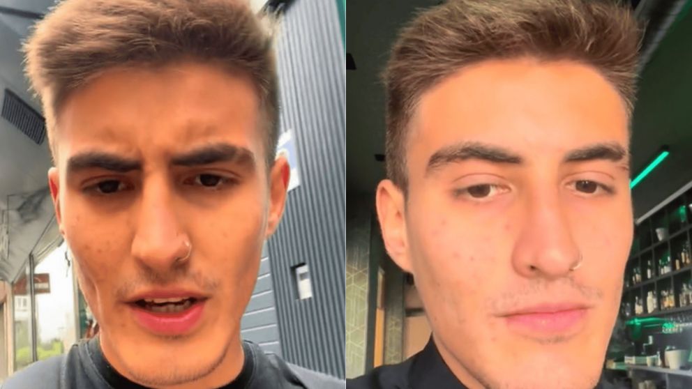 El joven indicó que hay tres palabras españolas que le "encantan" pero no tienen una traducción específica en Argentina (Captura TikTok).