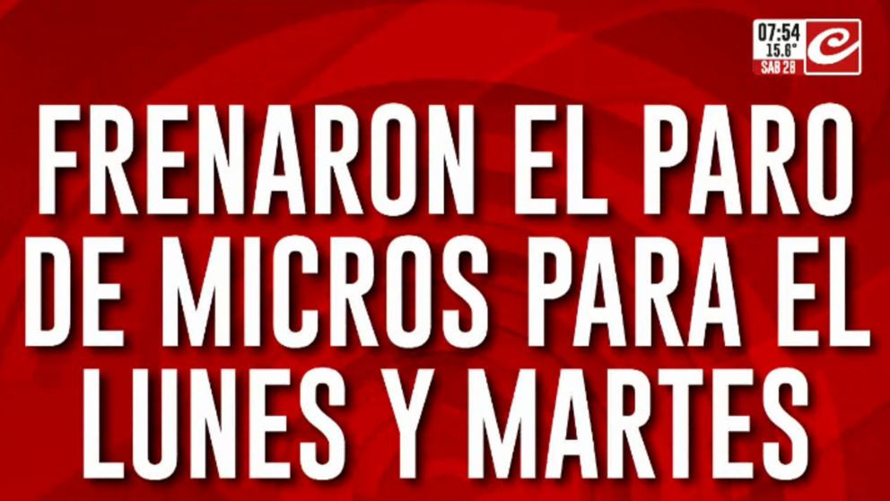 Marcha atrás: frenaron el paro de colectivos anunciado para lunes y martes