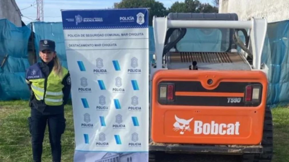 La pala mec�nica utilizada por la mujer de 52 a�os.
