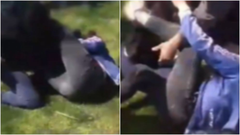 Las dos jóvenes protagonizaron una violenta escena.