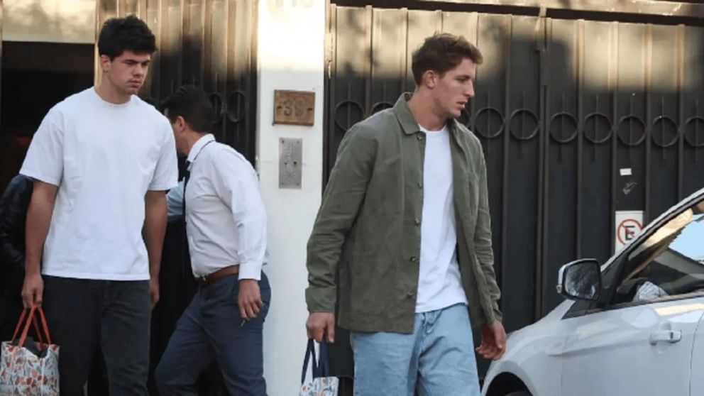 Los rugbiers franceses cuando aún estaban en Mendoza.