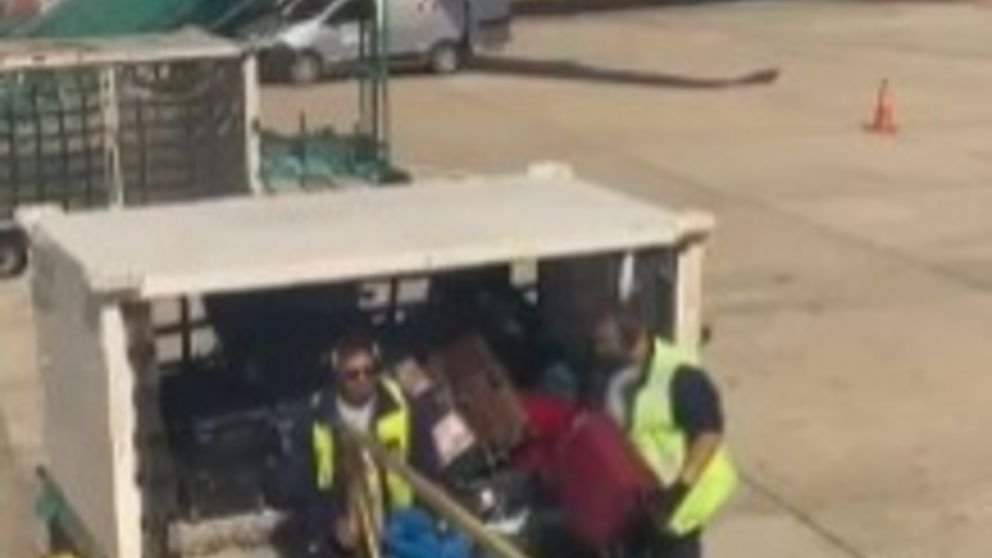 El video que muestra la maniobra negligente que tuvieron los maleteros.