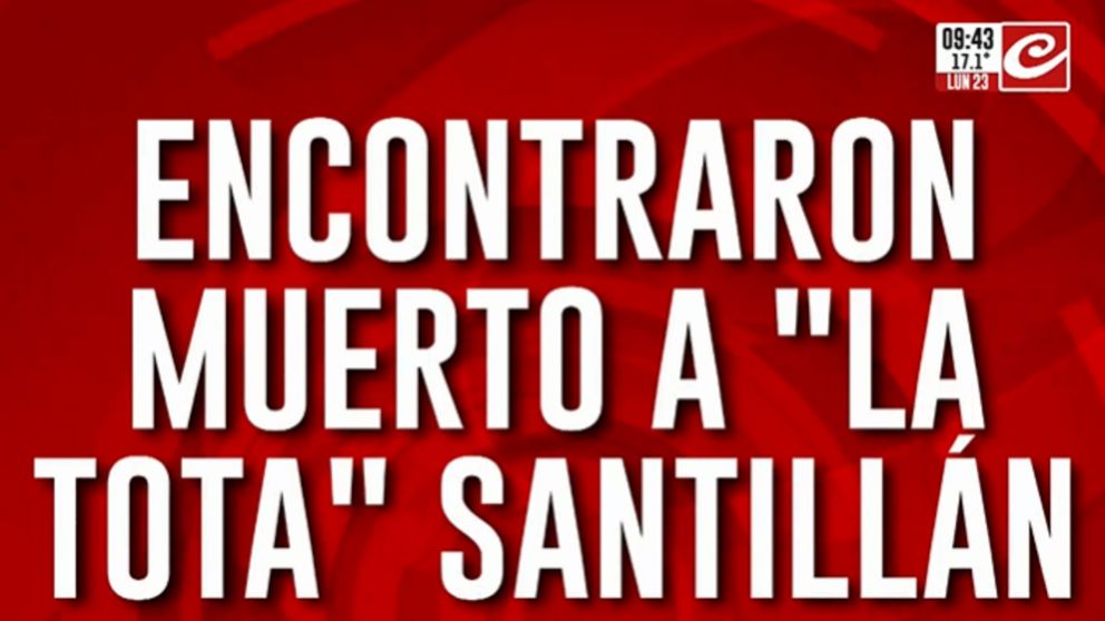Encontraron muerto a Daniel "La Tota" Santill�n... �se quit� la vida?