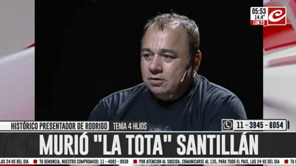 Tenía 57 años y fue hallado sin vida en su casa: ¿de qué murió "La Tota" Santillán?