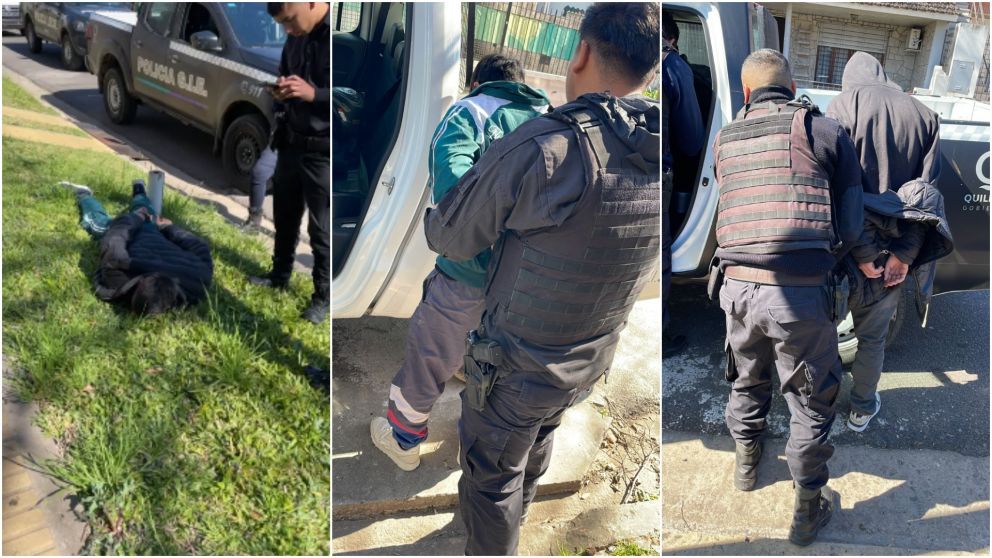 Los delincuentes apresados estaban armados.