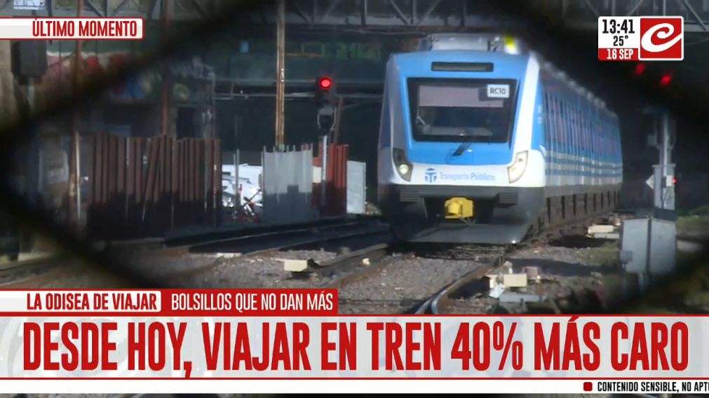 Aumentó el tren: en lo que va del año subió 478%
