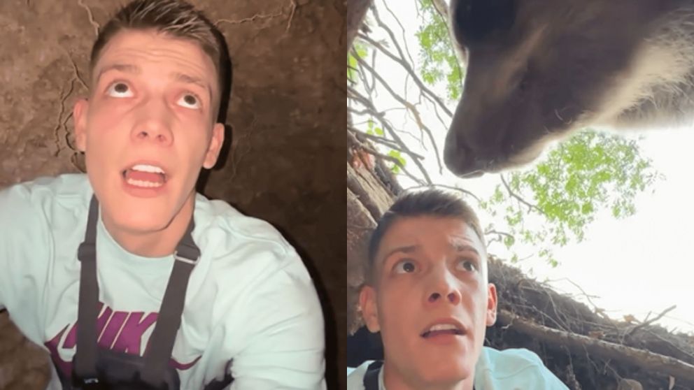 El joven puso en riesgo su vida y vivió segundos de puro horror, pero logró filmar todo para las redes sociales (Captura Instagram).