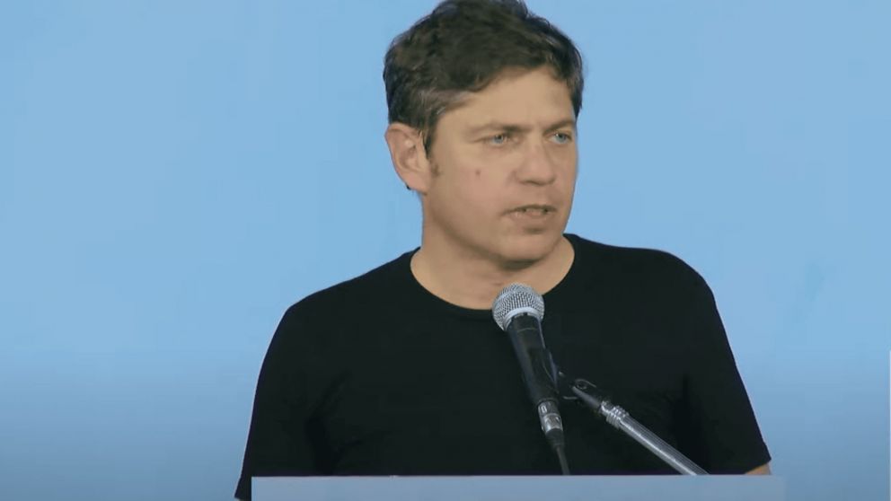 Habla Axel Kicillof.