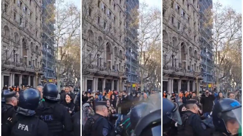 El video que muestra el momento en que la nena fue rociada por la Policía