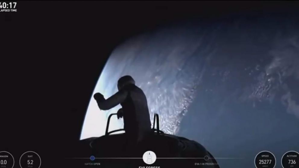 ¡VIDEO! Así fue la primera caminata espacial privada de la misión Polaris Dawn de SpaceX