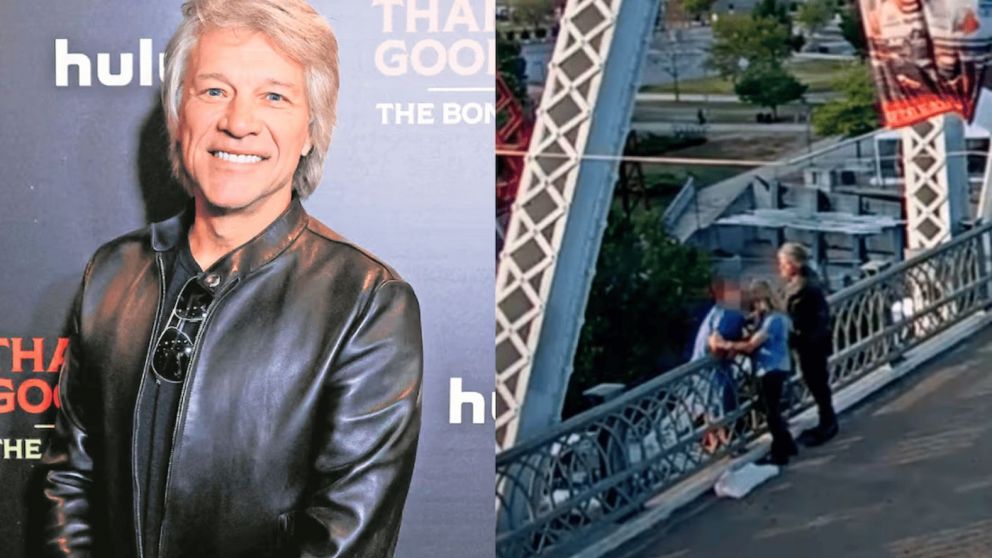 Jon Bon Jovi se convirtió en un héroe al impedir que una mujer saltara de un puente.