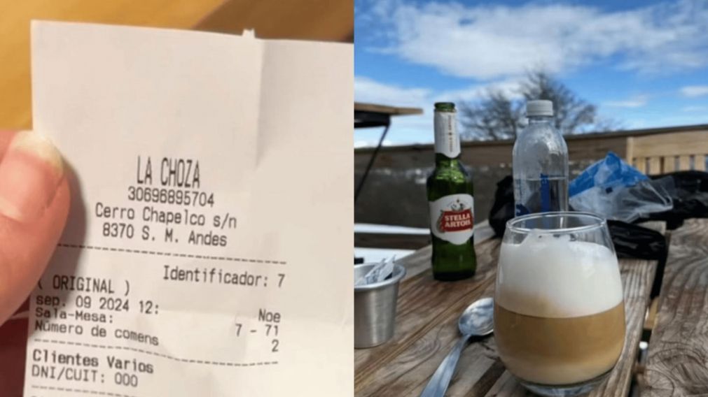 Fue de vacaciones al sur, pidi� un caf� en medio del cerro y casi se infarta al ver precio (TikTok/ @miluuuu.ok)