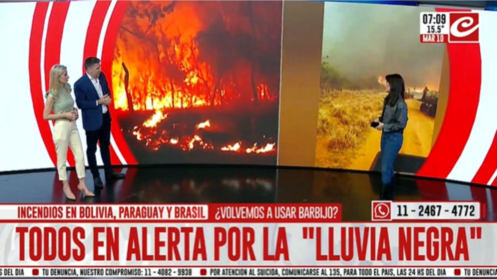 Alerta violeta por la llegada de la "lluvia negra" a la ciudad