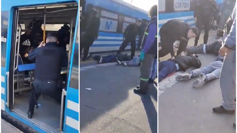 Violento enfrentamiento en el tren Sarmiento.