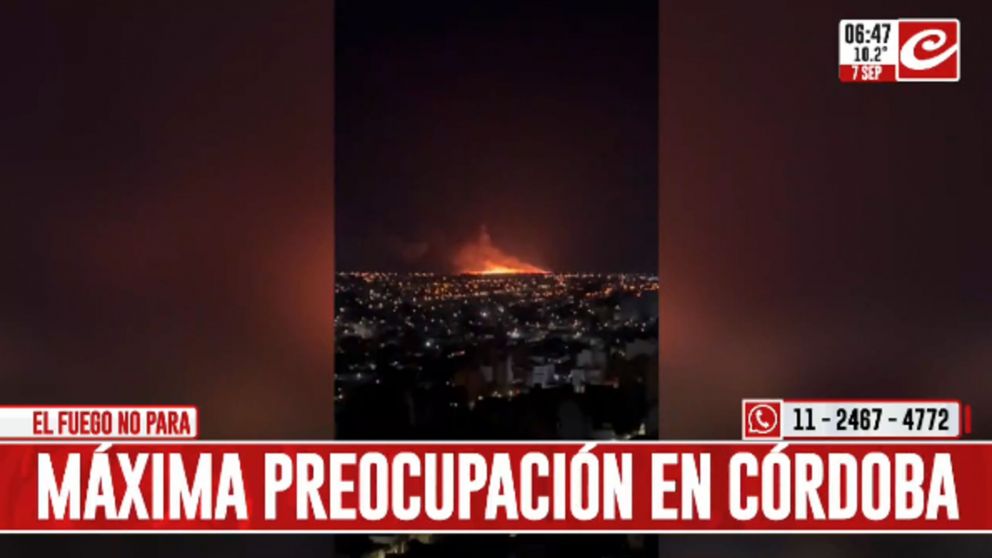 Fuego y descontrol: máxima preocupación por los incendios forestales en Córdoba