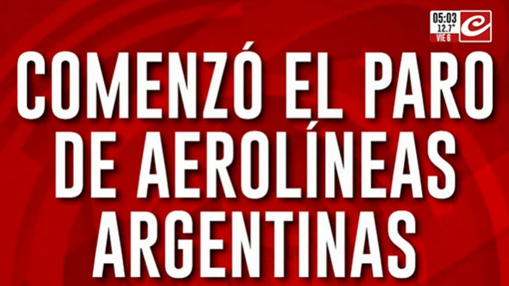 Paro de Aerol�neas Argentinas afecta a 150 vuelos y 15 mil pasajeros