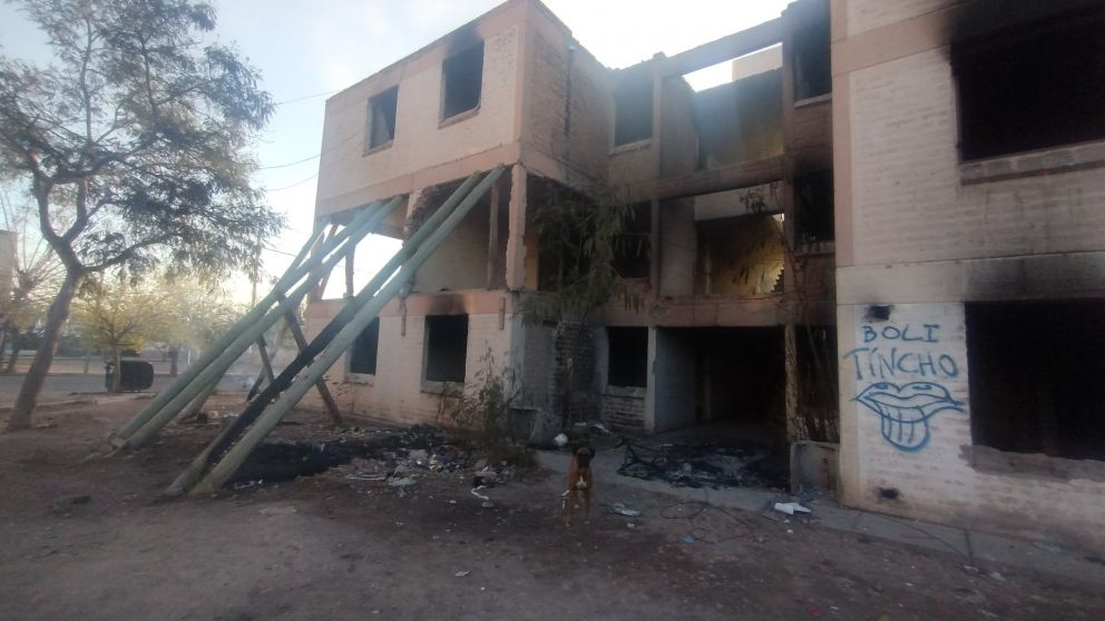 Así quedó el edificio.