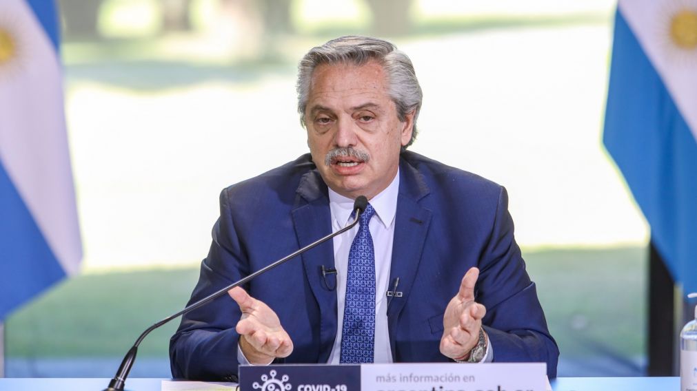 Alberto Fernández durante la cuarentena.
