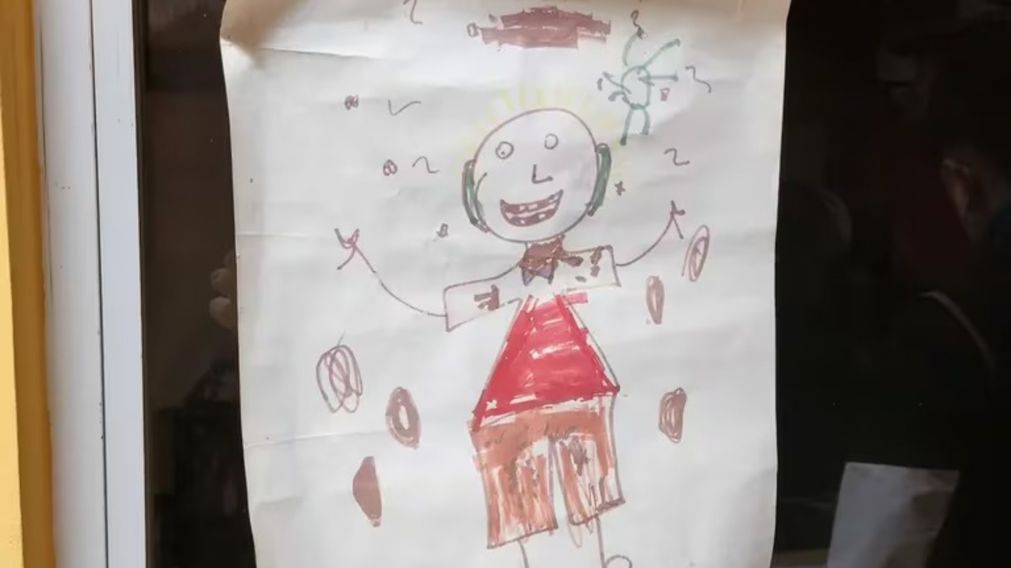 El dibujo que fue encontrado en un allanamiento.